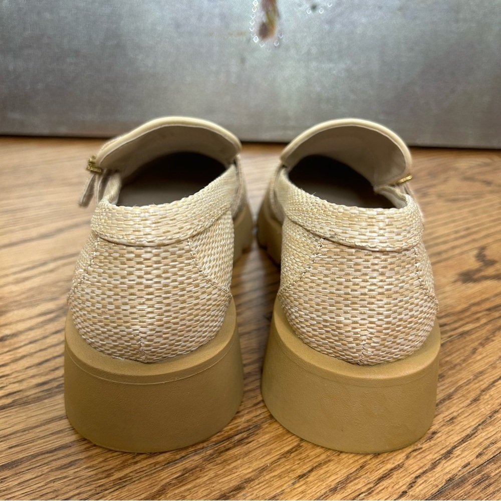 *SOLD*DV Dolce Vita | Ericka Loafer Raffia Cream Chunky Buckle Detail Size 6 - Picture 7 of 12